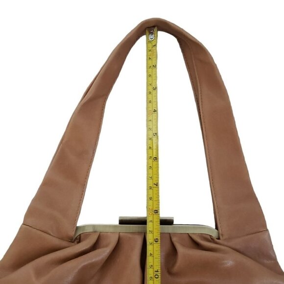 Aldo Y2K Beige Slouchy Ruched Top Shoulder Pouch Mini Bag - Picture 10 of 13